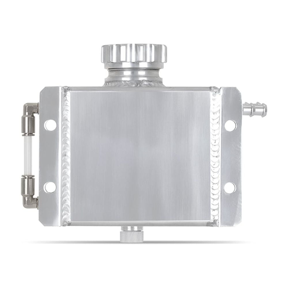 Mishimoto Universal Aluminum Coolant Overflow Tank - 1 Quart Polished Finish With Sight Tube