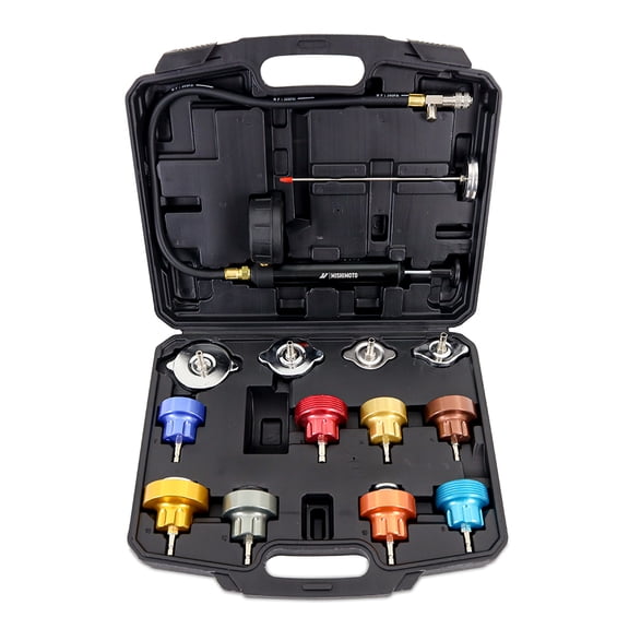 Mishimoto MMTL-CPT-14 Coolant Pressure Tester Kit, 14-Piece Universal Fit, Black