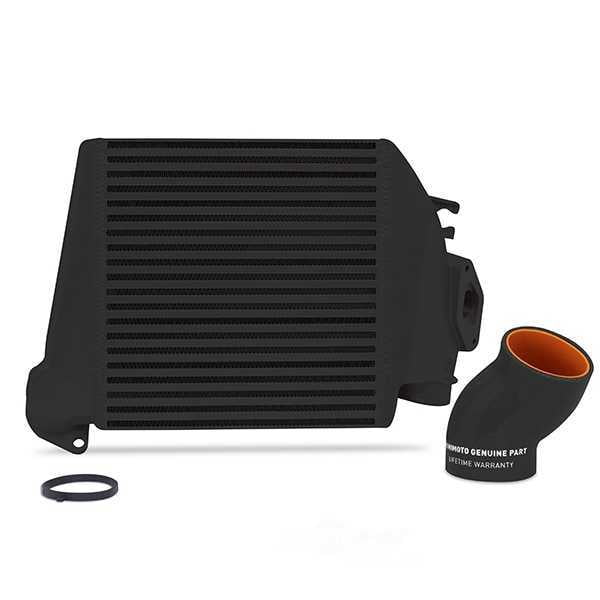 Mishimoto Automotive MMTMIC-WRX-08BKBK Top-Mount Intercooler, Black Cooler Black Hoses, fits Subaru