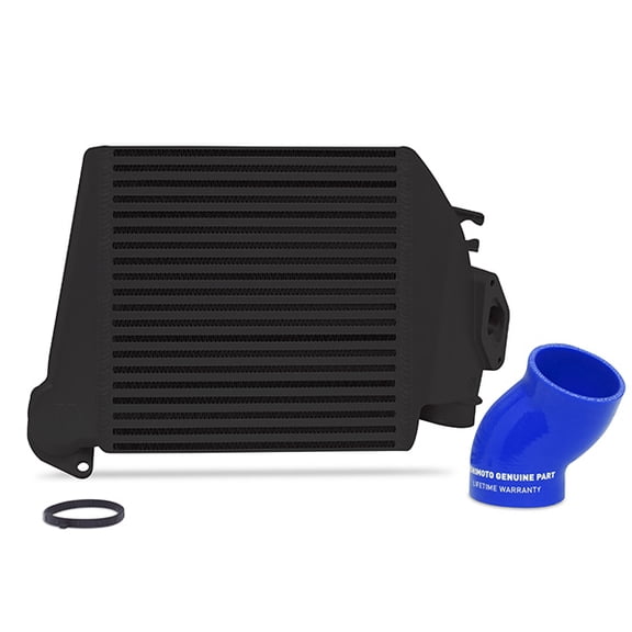 Mishimoto MMTMIC-WRX-08BKBL Top-Mount Intercooler Compatible With Subaru WRX 2008-2014 Black Cooler, Blue Hose
