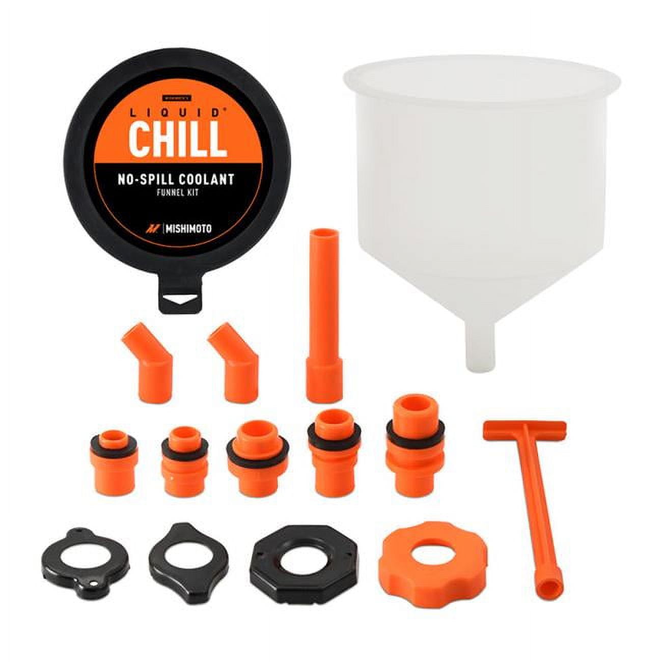 15-Piece No-Spill Coolant Funnel Kit with Valve Switch, Radiator Bleeder Funnel  Kit, Universal Fitment for Vehicle Radiator Refill and Bleeding, SedyOnline