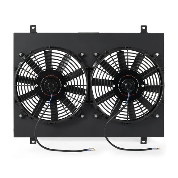 Mishimoto Performance Aluminum Radiator Fan Shroud Kit Compatible With Ford Mustang 1979-1993, Black