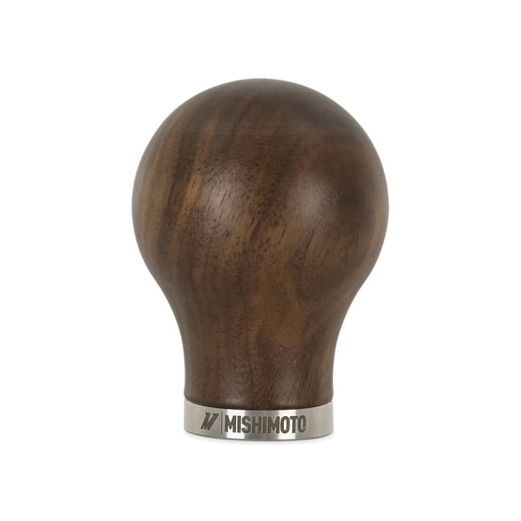 Mishimoto Round Steel Core Wood Shift Knob, Walnut Wood