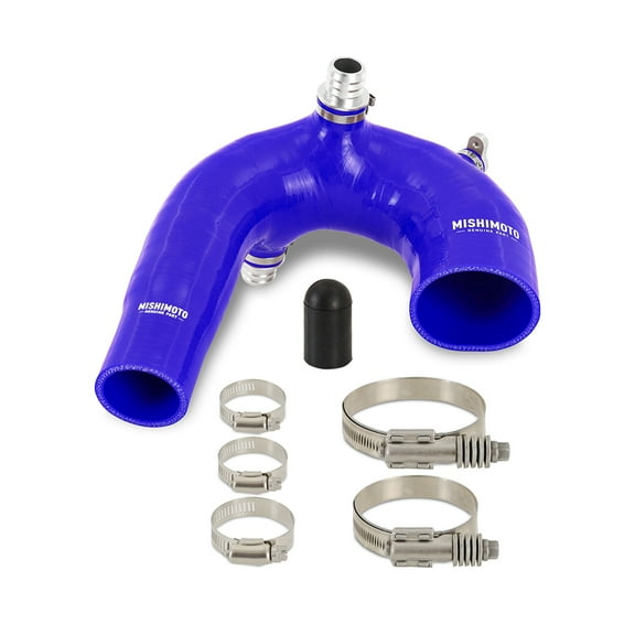 Mishimoto Silicone Intake J-Tube Compatible With Polaris RZR XP Turbo 2016+, Blue