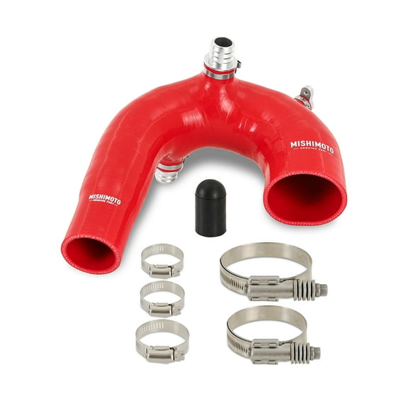 Mishimoto Silicone Intake J-Tube Compatible With Polaris RZR XP Turbo 2016+, Red