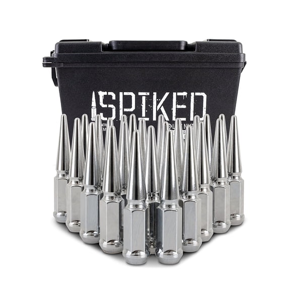 Mishimoto Spiked Lug Nuts, M12x1.5, 24-PC Set, Chrome
