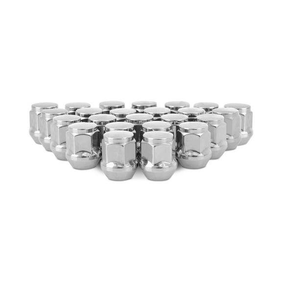 Mishimoto Steel Lug Nuts, M14x1.5, Acorn Seat, 24pc Set, Chrome