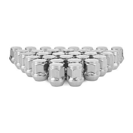 Mishimoto Steel Lug Nuts, M14x1.5, Acorn Seat, 32pc Set, Chrome