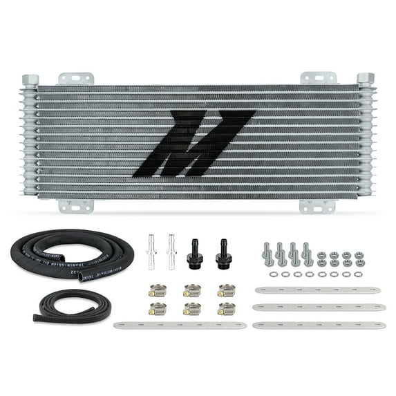 Mishimoto Universal 13-Row Stacked Plate Transmission Cooler, Powder Coated, 22.85" X 7.10” X 1.25” Core