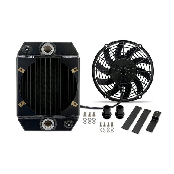 Mishimoto Universal 9" Drag Race Performance Aluminum Radiator, Black
