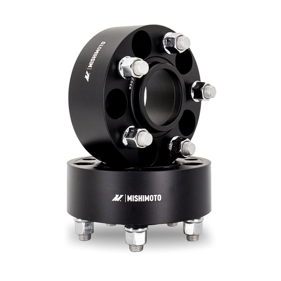 Mishimoto Wheel Spacers, 5x100, 56.1 Center Bore, M12x1.25, 45mm Thick, Black