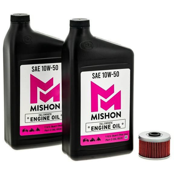 Mishon Engine 10W-50 Oil Change Kit for Kawasaki KLX110 KLX140G Motorcycle MK1012753