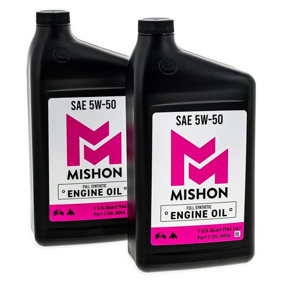 Mishon Engine Oil 5W-50 for Polaris ATV UTV Full-Synthetic (2 Quarts) MK1012696