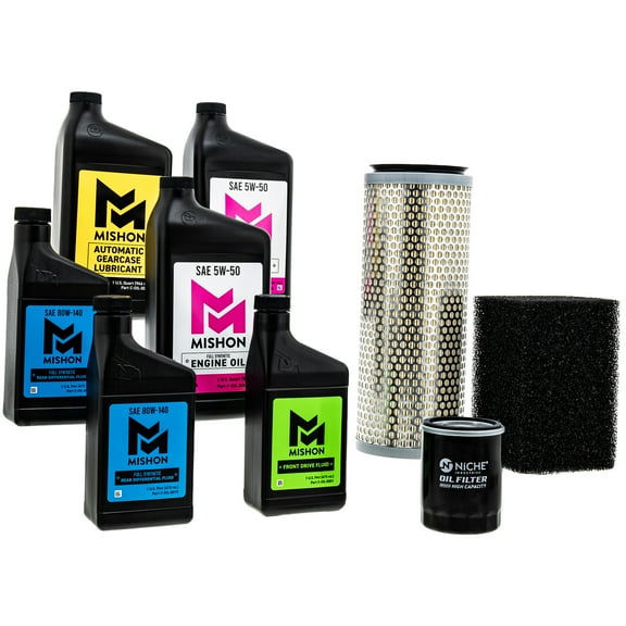 Mishon Full Service Oil Change Kit for Polaris Ranger XP 700 Crew UTV 2008-2009 MK1012879