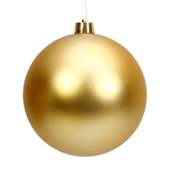 Mishuowoti christmas holiday decoration ball 8 Inches Shatterproof Large Candy Gold Christmas Ball Decoration To Create A Fun Holiday Atmosphere Gold