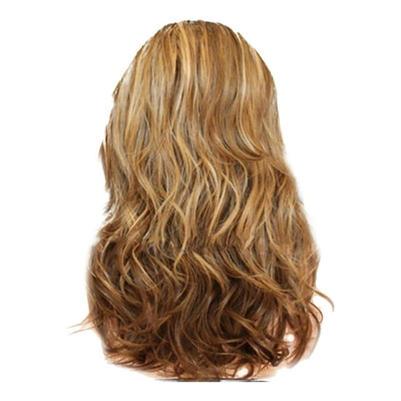 Mishuowoti wigs human hair glueless wigs human hair pre plucked pre cut wig for women Women's Heat Hair Blonde Long Curly Full Wig Brown One Size