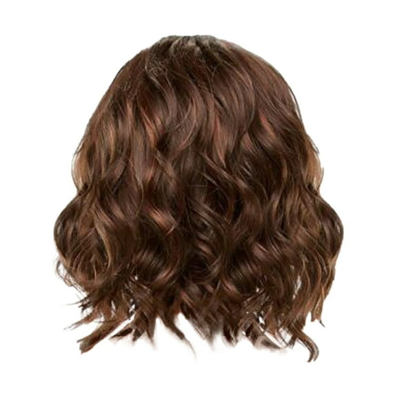 Mishuowoti wigs human hair glueless wigs human hair pre plucked pre cut wig for women Wig Cool Wig Sexy Short Women's Wig Curly Fashion Full Wig Styling wig Brown One Size