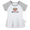 thumbnail image 1 of Miso Cute Novelty Dresses For Baby, Newborn Babies Skirts, Infant Princess Dress, 0-24M Kids Graphic Clothes (Gray Raglan Dresses, 0-6 Months), 1 of 5