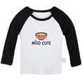 thumbnail image 1 of Miso Cute Novelty T shirt For Baby, Newborn Babies T-shirts, Infant Tops, 0-24M Kids Graphic Tees Clothing (Long Black Raglan T-shirt, 18-24 Months), 1 of 4