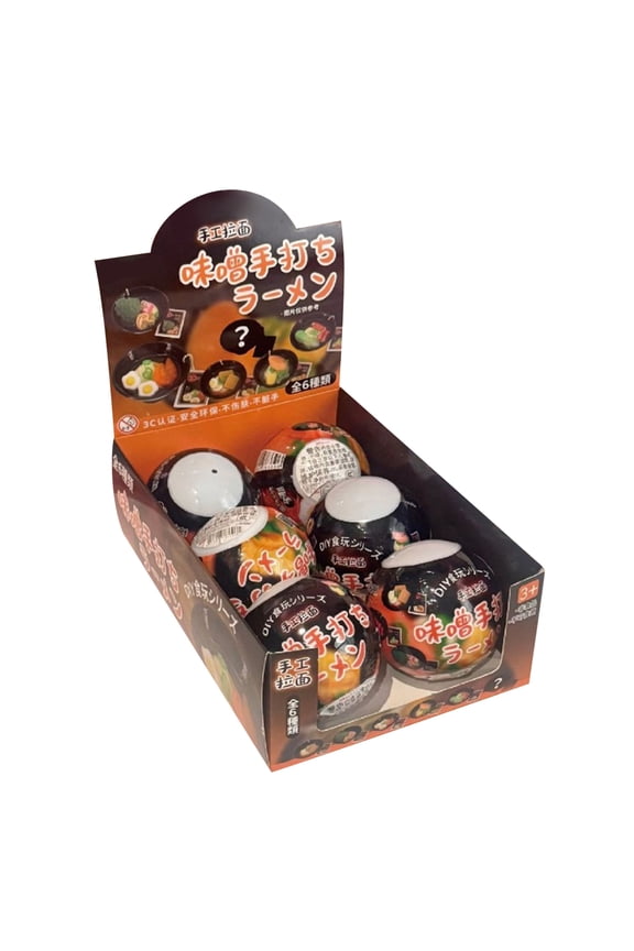Miso Ramen Theme DIY Food Toy Box Set Full 6 Styles with Keychain Accessories for Collectors Handcrafted Miniature Noodle Craft Kit for Creative Desk Decor