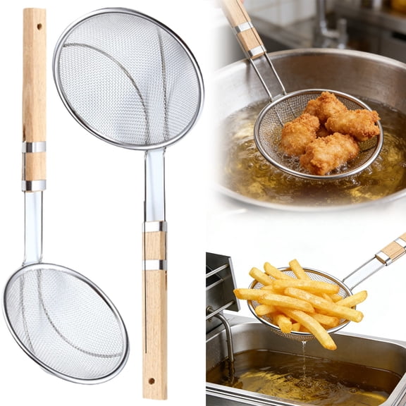 Miso Strainer and Muddler Miso Dissolver Misokoshi Stainless Steel with Wooden Muddler for Making Miso Soup Made in Japan Large Size