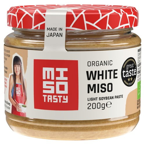 Miso Tasty Organic Shiro White Miso Cooking Paste 200g, British Import (Pack of 2)