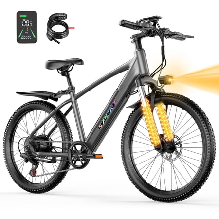 F28-750W Rated Electric Mountain Bike ,48V 10A Off-Road Ebike (Removable Battery)45 Mile Range,26" Pneumatic Tires-UL2849 Certified (Camp,Trail Rid) Ages14+