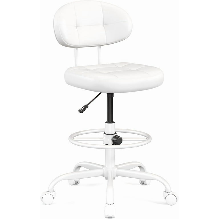 Misolant Drafting Chair, Armless Tall Office Chair with Footrest