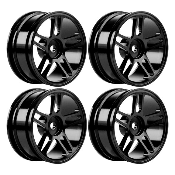 Misright 1/10 Scale Drift Car Metal Look Wheel Rims Set Easy to Use for Enhanced & Realistic Appearance