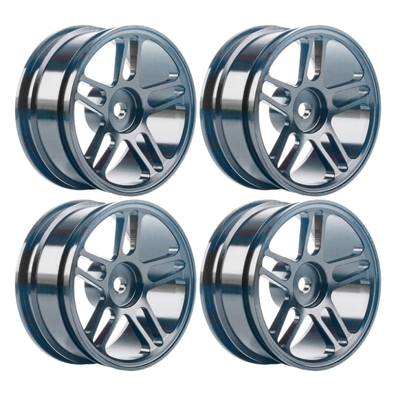 Misright 1/10 Scale Drift Car Metal Look Wheel Rims Set Easy to Use for Enhanced & Realistic Appearance