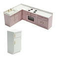 thumbnail image 1 of Misright 1/12 Scale Wooden Kitchen Sink Countertop Miniature Toy Addition Set, 1 of 21