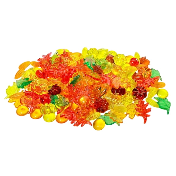 Misright 100Pcs Autumn Themed Vase Fillers Shatterproof Acrylic Decoration Piece