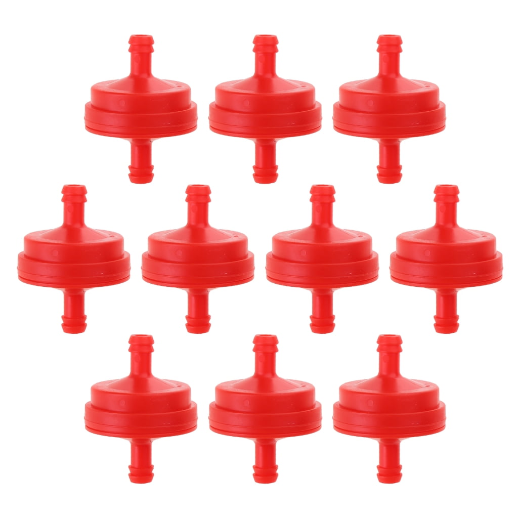 Red In Line Fuel Petrol Filter 150 Micron For Briggs &amp; Stratton Ride On Mower Engines Part 298090s 298090 395018. 10665 P