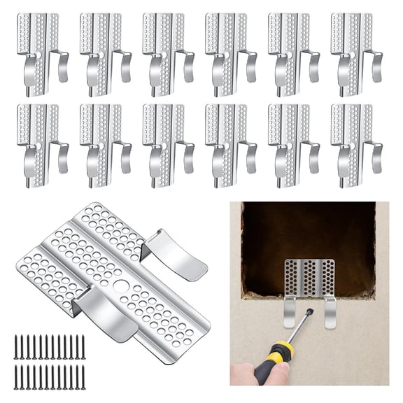 Misright 12/20Pcs Heavy Duty Dry Wall Repair Clips From Rustproof Stainless Steel