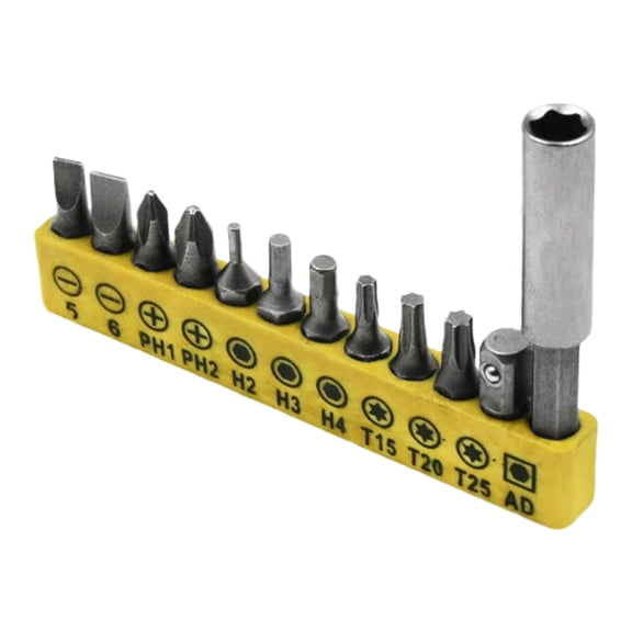 Misright 12pc Heavy Duty Screwdriver Set 55mm Extended 1/4Inch Shank Universally