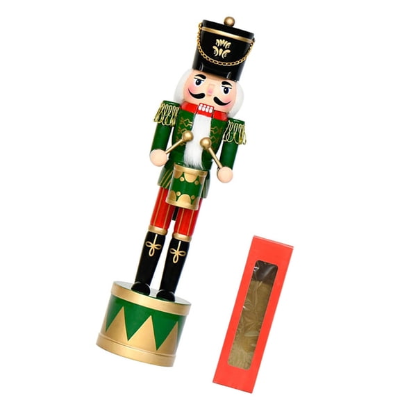Misright 14Inch Tall Wooden Nutcrackers Drummer Figure Decoration For Christmas Party