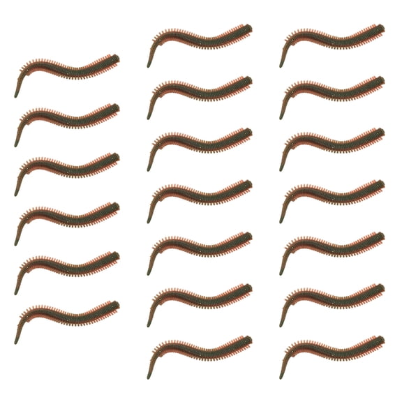 Misright 20Pcs Soft Lure Worm Swimbaits Fishing Tackle Accessory