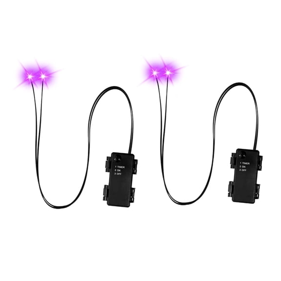 Misright 2Pcs Plastic Glowing Eyeball Light With Timer Waterproof LED Eye Light