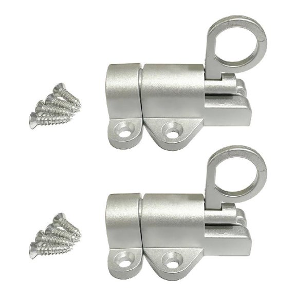 Misright 2Pcs Window Gate Security Pull Rings Automatic Latches Lock Door Hardware