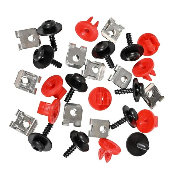 Misright 30pcs Engine Under Cover Bolt set Engine Splashes Shield Screw Set for Car