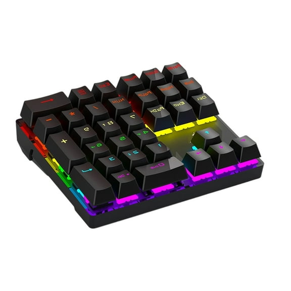 Misright 33Key RGBs Illuminateds Mechanical Keyboards For Office Gaming And Home Use