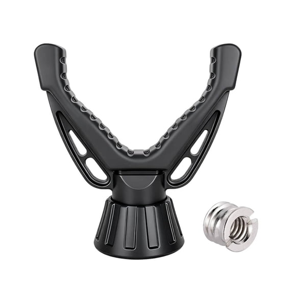 Misright 360 Degree Rotating V Mount Tripod Head with Soft Rubber Pad and 3/8-1/4 Adapter