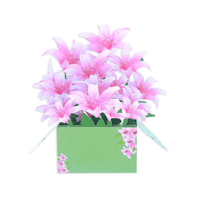 Misright 3D Lilies for Pop Up Card Paper Box Birthday Greeting Card ...