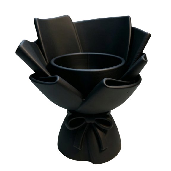 Misright 3D Print Bouquet Pen Holder Cup With Flower Design For Desk Decoration