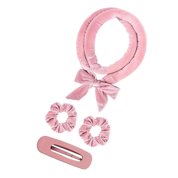 Misright 4PCS Bowknot No Heat Hair Rollers Gentle Styling Hair Curler Travel Essential