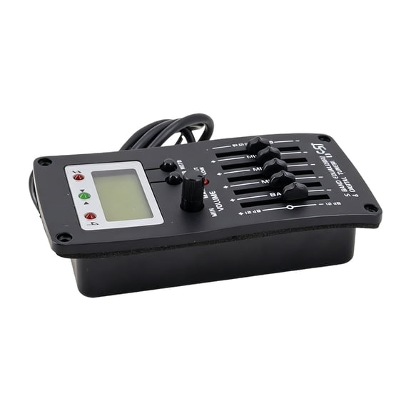 Misright 5 Band Guitar Equalizer with Digital Tuner Wire Acoustic Guitar Equalizer