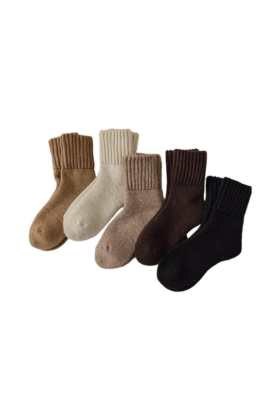 5-Pack Winter Warm Blend Socks for Men & Women, Odor Resistant Soft Wool Socks for Snow Hiking & Cold Weather