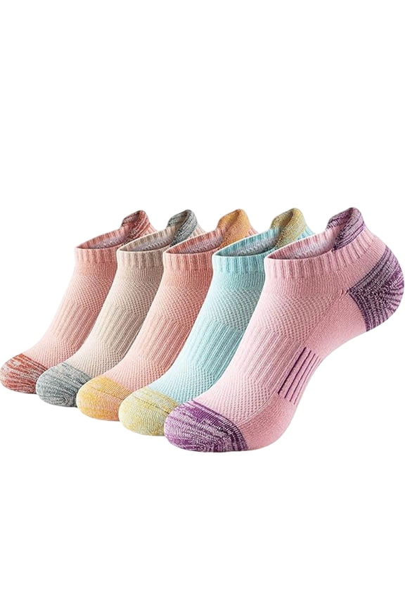 5 Pairs Ankle Socks Athletic Socks Running Socks Trainer Socks for Tennis