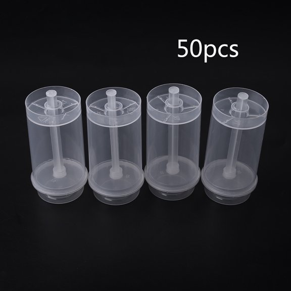 Misright 50 Pieces Plastic Jelly Ice Cream Push-up Containers with Lids Base and Stick