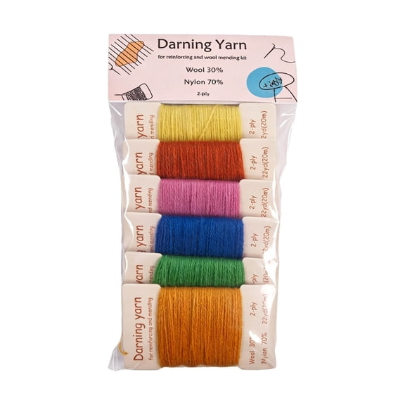 Misright 6 Color Wool Mending Thread 30 Wool 70 Nylon for Sweater Repair